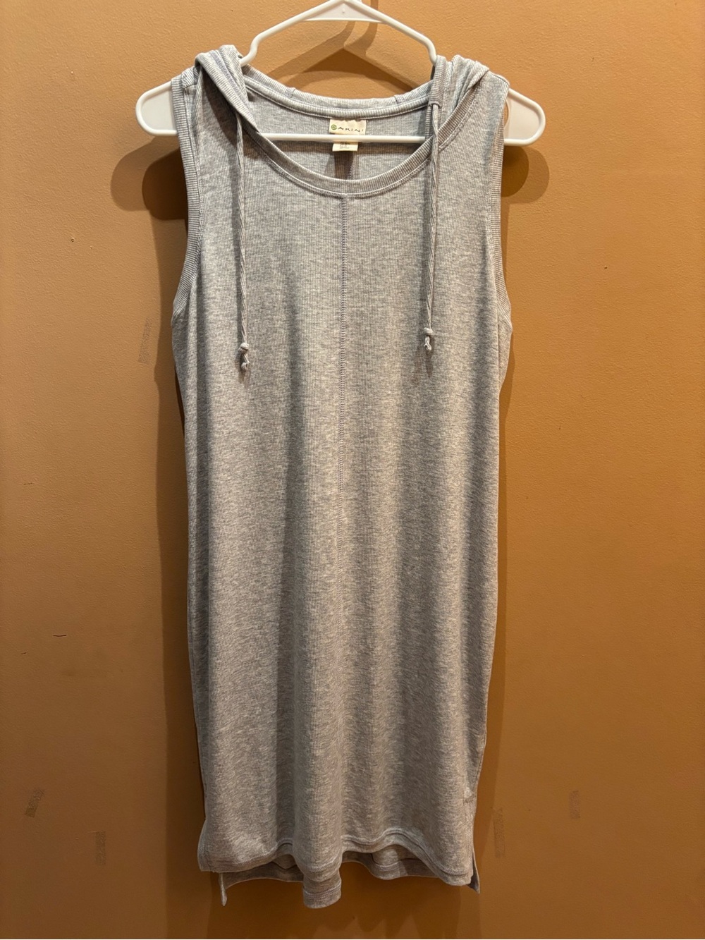 Dakini gray sleeveless pullover hoodie dress ribbed Size medium